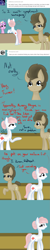 Size: 565x2850 | Tagged: safe, artist:lilliesinthegarden, imported from derpibooru, doctor whooves, nurse redheart, nurse sweetheart, time turner, ask, comic, desk, dialogue, hospital, nurse turner, tumblr