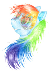 Size: 800x1170 | Tagged: safe, artist:crazy-alchemist, imported from derpibooru, rainbow dash, female, solo, traditional art