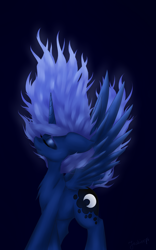 Size: 2400x3840 | Tagged: safe, artist:jaskierpl, imported from derpibooru, princess luna, eyes closed, female, solo