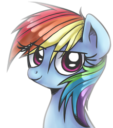 Size: 889x1010 | Tagged: safe, artist:x-cyborg-noodle-x, imported from derpibooru, rainbow dash, female, portrait, solo