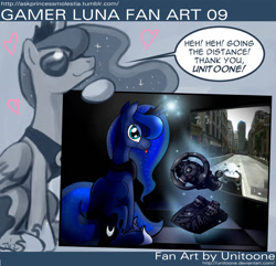 Size: 1280x1234 | Tagged: safe, artist:johnjoseco, artist:unitoone, imported from derpibooru, princess luna, ask princess molestia, gamer luna, gamer luna fan art, gran turismo, sunglasses