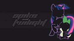 Size: 1920x1080 | Tagged: safe, artist:joshiepup, imported from derpibooru, spike, twilight sparkle, outline, vector, wallpaper