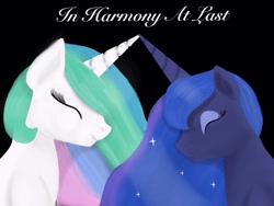 Size: 1024x768 | Tagged: safe, artist:sugarsong, imported from derpibooru, princess celestia, princess luna, lunadoodle