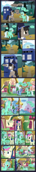 Size: 1750x8189 | Tagged: safe, artist:tabbyderp, imported from derpibooru, bon bon, doctor whooves, lyra heartstrings, minuette, sweetie drops, time turner, bowtie, comic, crossover, doctor who, tardis