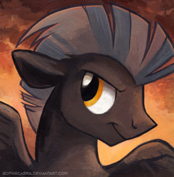 Size: 504x514 | Tagged: safe, artist:kenket, artist:spainfischer, imported from derpibooru, thunderlane, pegasus, pony, bust, looking back, male, portrait, solo, stallion, traditional art