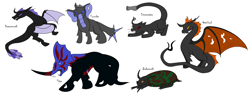 Size: 7880x2960 | Tagged: safe, artist:splinterstar, deleted from derpibooru, imported from derpibooru, oc, oc only, changeling, changeling behemoth, original species, behemoth, concept art, dracomorph, eviscerater, monster, pounder, simple background, titan, white background