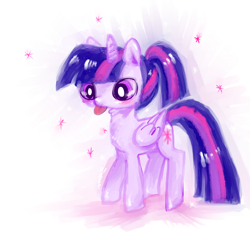 Size: 700x650 | Tagged: safe, artist:mirululu, imported from derpibooru, twilight sparkle, alicorn, pony, female, mare, solo, tongue out, twilight sparkle (alicorn)