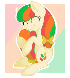 Size: 2790x3100 | Tagged: safe, artist:daydreamsyndrom, imported from derpibooru, oc, oc only, oc:gumdrop, earth pony, pony, eyes closed, solo