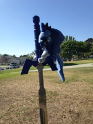 Size: 2448x3264 | Tagged: safe, artist:iflysna94, imported from derpibooru, princess luna, irl, master sword, photo, plushie, sword, the legend of zelda, weapon