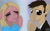 Size: 1725x1053 | Tagged: safe, artist:qemma, imported from derpibooru, doctor who, duo, ponified, ponified tenrose, rose tyler, tenth doctor, the doctor