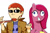 Size: 900x600 | Tagged: safe, imported from derpibooru, pinkie pie, human, clothes, crossover, insane face, pinkamena diane pie, postal, postal dude, sunglasses, trenchcoat