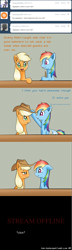 Size: 635x2194 | Tagged: safe, artist:ratofdrawn, imported from derpibooru, applejack, rainbow dash, ask appledash, appledash, ask, bedroom eyes, blushing, comic, female, lesbian, shipping, tumblr