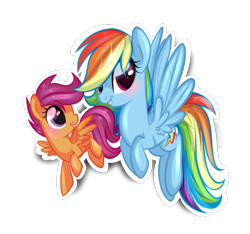 Size: 1000x936 | Tagged: safe, artist:moonichi, imported from derpibooru, rainbow dash, scootaloo