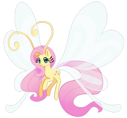 Size: 1500x1400 | Tagged: safe, artist:uncertainstardust, imported from derpibooru, fluttershy, breezie, cute, female, flutterbreez, looking at you, simple background, smiling, solo, transparent background, wings