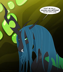 Size: 500x568 | Tagged: safe, artist:tarajenkins, imported from derpibooru, queen chrysalis, changeling, cupidite, changeling king, king metamorphosis, rule 63, solo