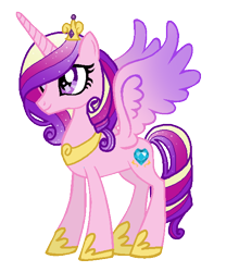 Size: 562x640 | Tagged: safe, artist:celinesparkle, artist:earrthmoonwarrior239, imported from derpibooru, princess cadance, alternate hairstyle, female, solo