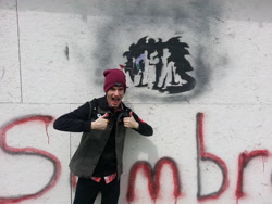 Size: 3264x2448 | Tagged: safe, artist:dragonwolfrooke, artist:screwball_sbmf, imported from derpibooru, king sombra, human, delsin rowe, graffiti, infamous second son, irl, irl human, photo