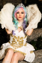 Size: 625x938 | Tagged: safe, artist:hollygloha, imported from derpibooru, princess celestia, human, cosplay, irl, irl human, photo, solo