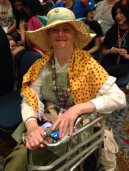 Size: 2448x3264 | Tagged: artist needed, source needed, useless source url, safe, imported from derpibooru, granny smith, human, a-kon, convention, cosplay, irl, irl human, photo, sitting