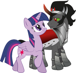 Size: 1058x1020 | Tagged: safe, artist:raggyrabbit94, imported from derpibooru, king sombra, twilight sparkle, alicorn, pony, female, male, mare, shipping, straight, twibra, twilight sparkle (alicorn)