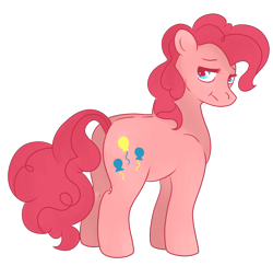 Size: 1402x1360 | Tagged: safe, artist:sherlovi, imported from derpibooru, pinkie pie, earth pony, pony, :t, female, mare, simple background, solo, transparent background