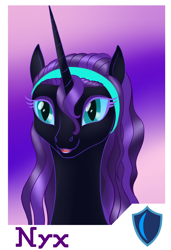 Size: 1116x1629 | Tagged: safe, artist:vasillium, imported from derpibooru, oc, oc only, oc:nyx, alicorn, pony, alicorn oc, solo