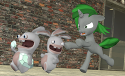 Size: 1024x623 | Tagged: safe, artist:neros1990, imported from derpibooru, oc, oc only, 3d, blank flank, gmod, rabbid, rabbids, rabbids invasion, rayman