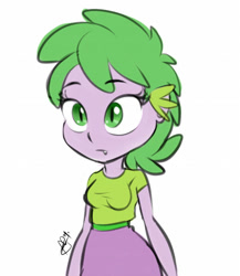 Size: 500x577 | Tagged: safe, artist:pia-sama, imported from derpibooru, spike, equestria girls, barb, barbabetes, cute, equestria girls-ified, equestria guys, human spike, rule 63, rule63betes, solo, spikabetes