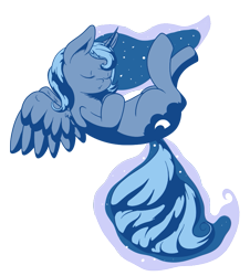 Size: 813x900 | Tagged: safe, artist:thepiplup, imported from derpibooru, princess luna, alicorn, pony, female, filly, simple background, sleeping, solo, transparent background, woona