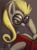 Size: 500x667 | Tagged: safe, artist:grissaecrim, artist:raikoh, imported from derpibooru, derpy hooves, pegasus, pony, book, bright eyes (mirror universe), epic derpy, female, glasses, mare, mirror universe, solo, wise muffins