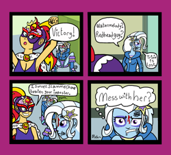 Size: 1338x1208 | Tagged: safe, artist:oneovertwo, imported from derpibooru, sunset shimmer, trixie, comic:trixie enemy of, comic:trixie enemy of a rare situation, equestria girls, comic, luchador, trixie enemy of, trixie enemy of a rare situation