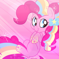 Size: 900x900 | Tagged: safe, artist:pegacornss, imported from derpibooru, pinkie pie, twilight's kingdom, female, rainbow power, solo