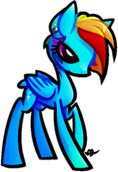 Size: 461x672 | Tagged: safe, artist:hairhorse, imported from derpibooru, rainbow dash, alternate hairstyle, female, piercing, solo