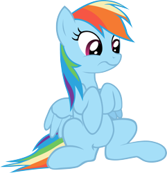 Size: 2923x3034 | Tagged: safe, artist:klaifferon, imported from derpibooru, rainbow dash, rainbow falls, belly, cute, dashabetes, do not want, female, frown, simple background, sitting, solo, transparent background, vector