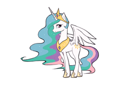 Size: 700x498 | Tagged: safe, artist:raichi, imported from derpibooru, princess celestia, female, solo