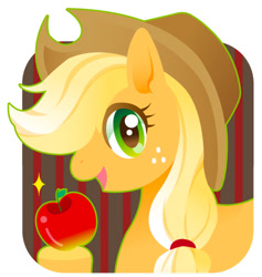 Size: 474x500 | Tagged: safe, artist:fuyuse leka, imported from derpibooru, applejack, apple, female, pixiv, solo