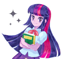 Size: 500x468 | Tagged: safe, artist:fuyuse leka, imported from derpibooru, twilight sparkle, equestria girls, book, female, pixiv, solo