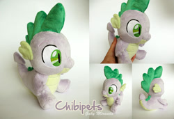 Size: 1024x701 | Tagged: safe, artist:chibi-pets, imported from derpibooru, spike, chibi, irl, photo, plushie, solo, spike plushie