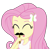 Size: 275x271 | Tagged: safe, artist:gioku, imported from derpibooru, fluttershy, equestria girls, female, moustache, solo