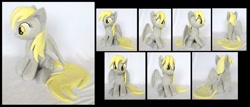 Size: 1363x586 | Tagged: safe, artist:fireflytwinkletoes, imported from derpibooru, derpy hooves, pegasus, pony, cute, female, irl, mare, photo, plushie, sitting, solo