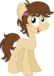 Size: 660x927 | Tagged: safe, artist:itoruna-the-platypus, imported from derpibooru, oc, oc only, oc:eden, earth pony, pony, female, hairclip, looking at you, no eyelashes, simple background, solo, transparent background, vector