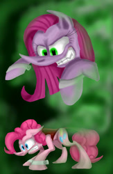 Size: 650x1000 | Tagged: safe, artist:neoncel, imported from derpibooru, pinkie pie, dr jekyll and mr hyde, duality, duo, pinkamena diane pie