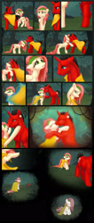 Size: 1280x3005 | Tagged: dead source, safe, artist:shadowwolf, imported from derpibooru, oc, oc only, oc:earth angel, oc:schatzi staffel, pegasus, pony, unicorn, bandana, cape, clothes, comic, kissing, sad, wet mane