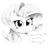 Size: 700x674 | Tagged: dead source, safe, artist:sirmasterdufel, imported from derpibooru, rarity, cute, female, grayscale, monochrome, portrait, simple background, solo