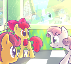 Size: 1100x1000 | Tagged: safe, artist:spikedmauler, imported from derpibooru, apple bloom, scootaloo, sweetie belle, earth pony, pegasus, pony, unicorn, cutie mark crusaders