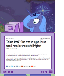 Size: 563x771 | Tagged: safe, imported from derpibooru, princess luna, exploitable meme, meme, news, obligatory pony, prison break, rt (russia today), spanish, tv meme