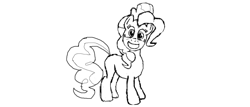 Size: 1101x472 | Tagged: safe, artist:applelight limited, deleted from derpibooru, imported from derpibooru, pinkie pie, digital art, monochrome, solo