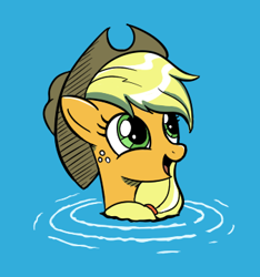 Size: 337x360 | Tagged: safe, artist:mysticolt, imported from derpibooru, applejack, female, solo, swimming, water