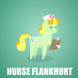 Size: 800x800 | Tagged: safe, artist:aha-mccoy, imported from derpibooru, oc, oc only, oc:nurse flankhurt, earth pony, pony, nopony-ask-mclovin, annoyed, clipboard, female, mare, solo