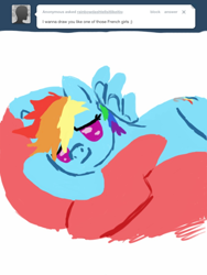 Size: 768x1024 | Tagged: safe, imported from derpibooru, rainbow dash, ask, draw me like one of your french girls, rainbowdashtellsitlikeitis, tumblr